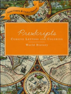 Prescripts Cursive Letters and Coloring - World History