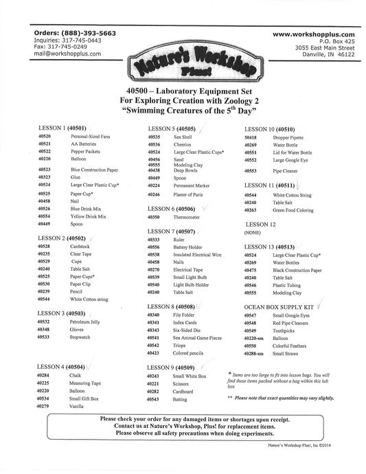 Exploring Creation with Zoology 2 - Lab kit