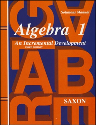 Algebra 1 (3rd Ed.) - Solutions Manual