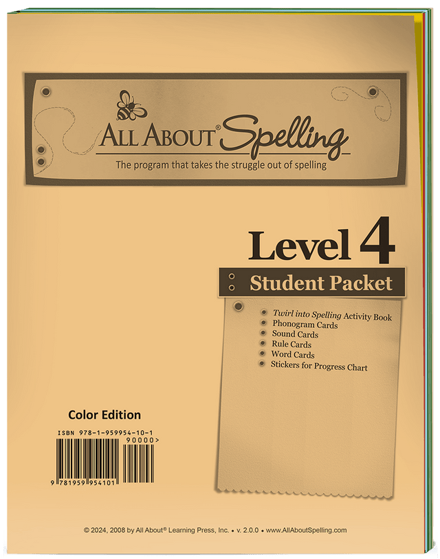 All About Spelling Level 4 Student Packet