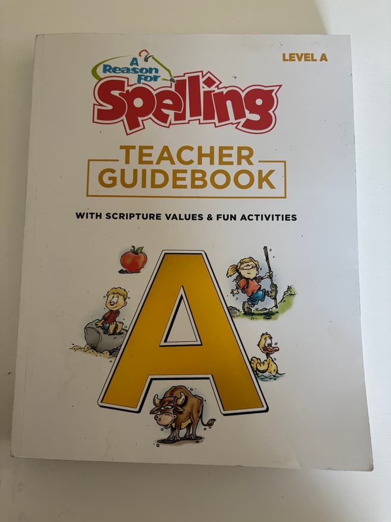 A Reason for Spelling Level A - Teacher Guidebook