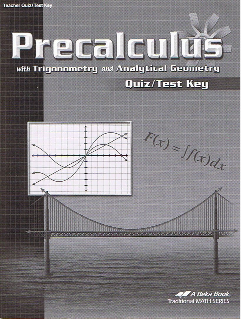 Precalculus - Quiz / Test Key