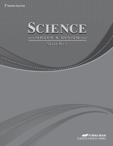 Science Order and Design - Quiz Key