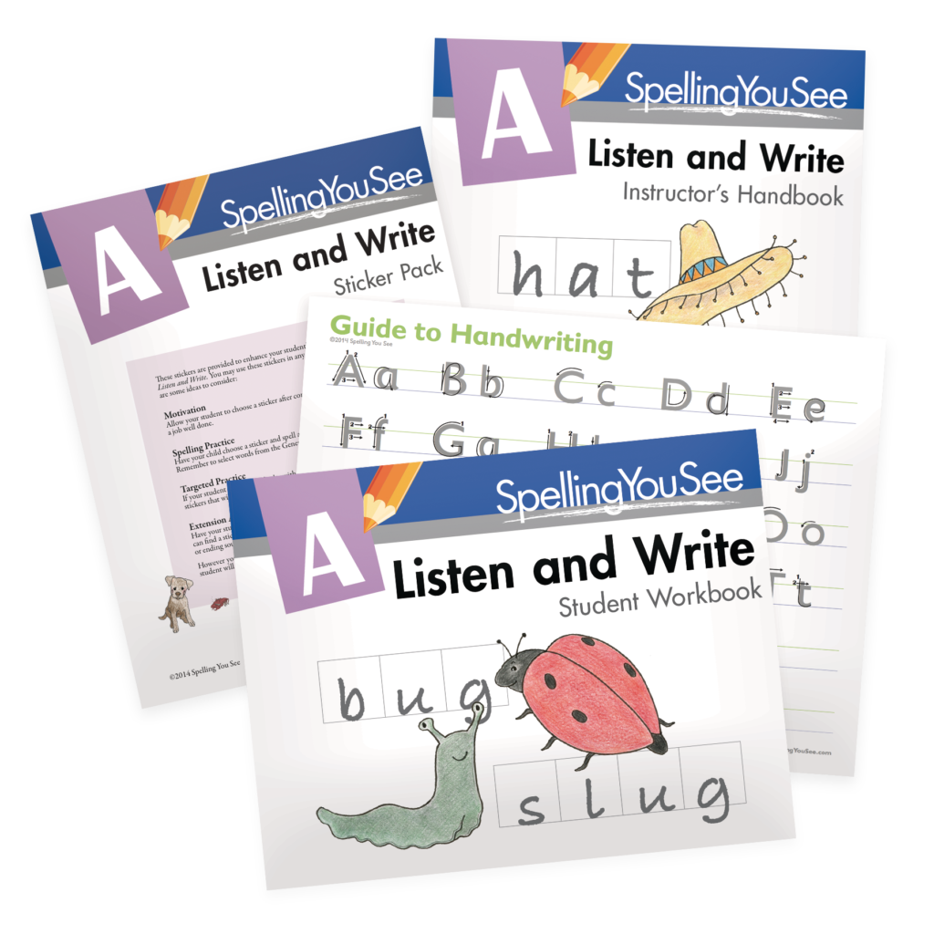 Spelling you See A - Listen and Write - Set of 2