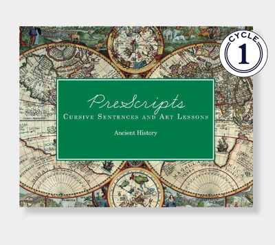 PreScripts - Cursive Sentences and Art Lessons - Ancient Hisotry