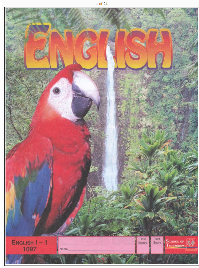 PACE English 7 - set of 8